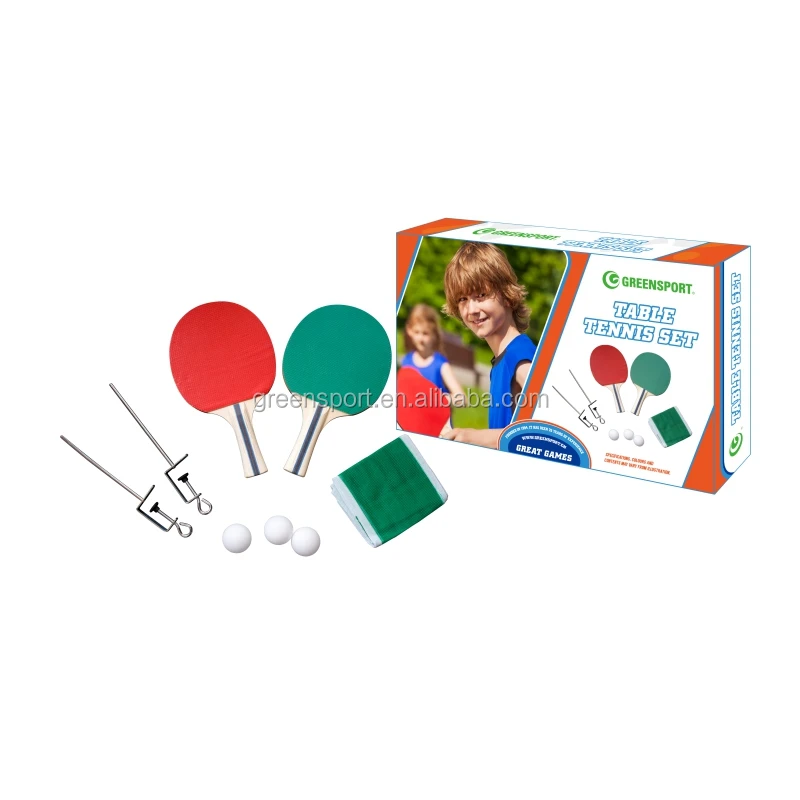 

Table tennis RUBBER two table tennis rackets and one set of adjustable post for outdoor with net