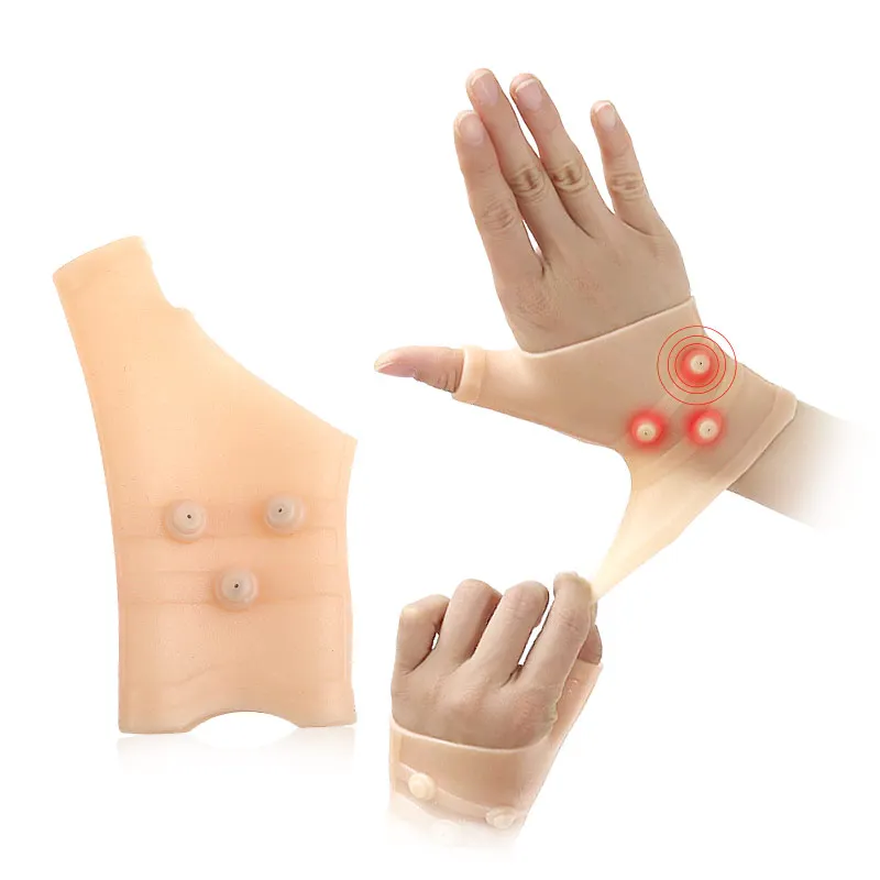 

Waterproof Elastic Silicone Gel Wrist Support Brace with magnet for Tenosynovitis Typing Pain Relief