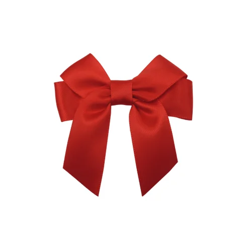 

Wholesale 5/8 Inch Pre Made Red Satin Ribbon Bow For Box Wrapping, Red or customized