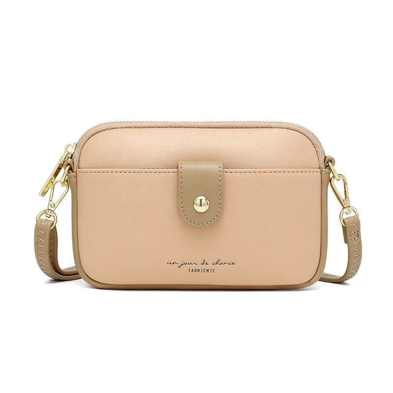 

TAOMICMIC fashion clasp trend INS cross-body bag for ladies, Black,beige,pink,yellow,