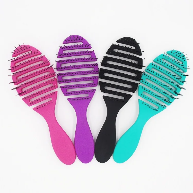 

Private Label wet hair brush tool barber Hair Brush Hair Styling Tools Anti Tangle Anti-static Head Massage Hairbrush MagicComb, Customized color