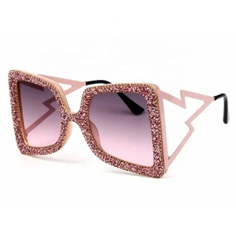 

Jhsport Oversized Sunglasses Women Big Wide Bling Stones Fashion Shades Vintage Glasses, 11 colors