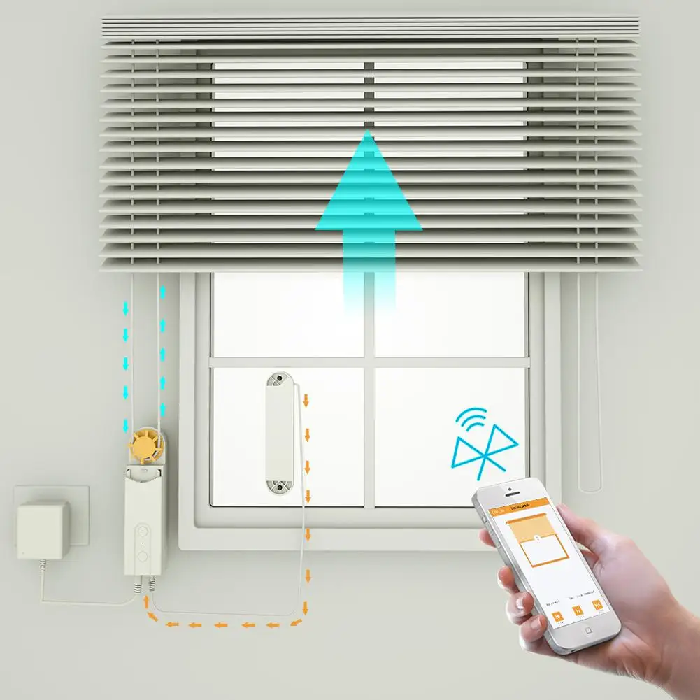 

Zigbee Smart Roller Blinds Shade Shutter Drive Motor, DIY Wireless Tuya APP remote control, Powered by Solar Panel and Charger