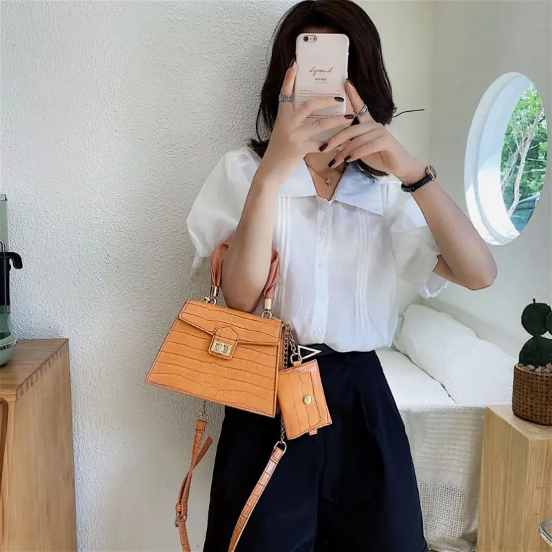 

Designer Fashion Leather Handbag Famous Brands Purse 2 Piece Handbag Set Wholesale Lady Shoulder Bag Crossbody Handbags, As show