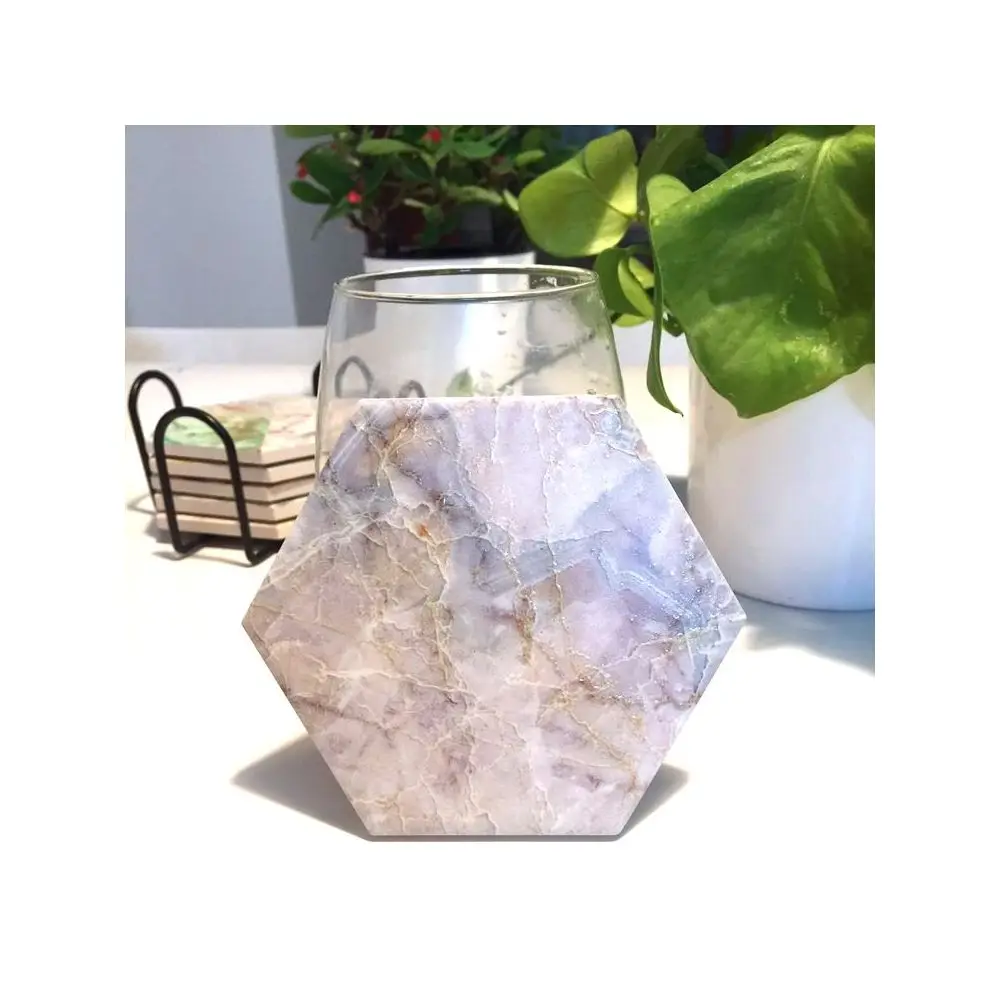 

Christmas gifts with printed high-quality marble absorbent coasters, Customized