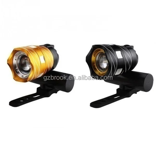 

Mountain bike light OEM Black/Gold front light with Taillight LED Rear & Front Rechargeable Optional Rear Light, Golden/black