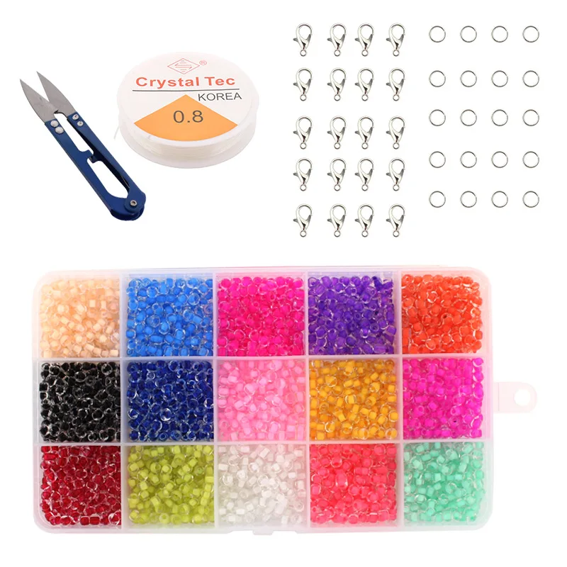 

Glass Seed Beads Forjewelry Making Small Pony Beads Kit With Box For Jewelry Making Glass Pony Beads 3/4mm In Stock, Mixed color