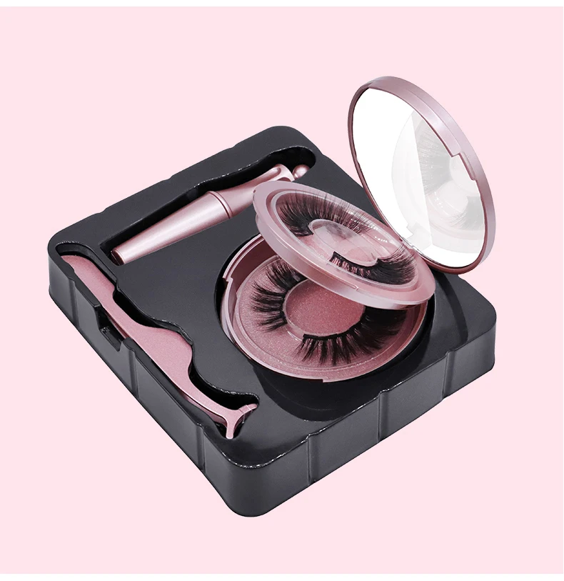 

New packaging blue packaging 2 pairs magnetic eyelashes set with 5 magnets