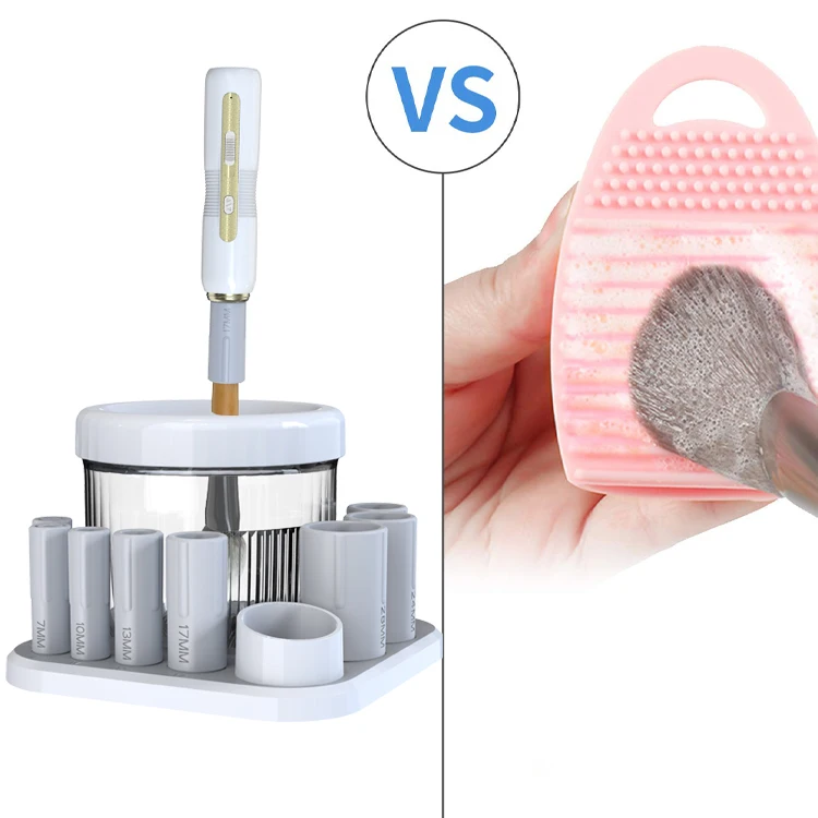

Automatic electric Makeup Brush Cleaner Dryer and Makeup Brush Cleaner Machine with 8 Rubber Collars