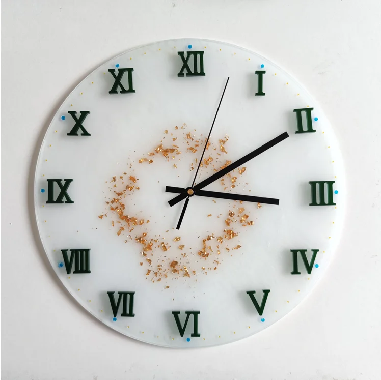 

SH37 Large 15inch clocks and watches silicone mold DIY Roman digital clock dial silicone mold for resin, Random