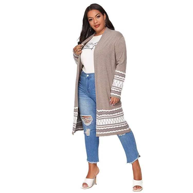 

OEM ODM private label long sleeve knit black grey brown casual plus size wool womens sweater coats