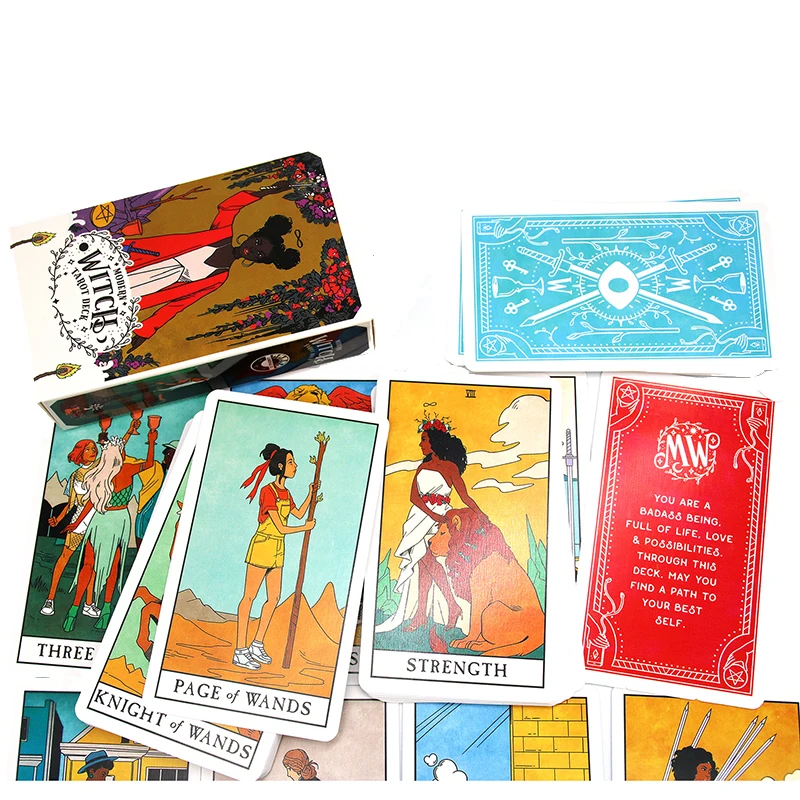 

Wholesale Game Card 200 styles English Version Witch Tarot Deck Table Card Game Retro Magical Oracle Tarot Cards, As picture