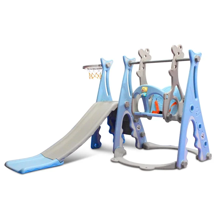 

Updated Kids Indoor Playground Toddler 3 in 1 Play Slide Children Playground Slipping plastic Slides