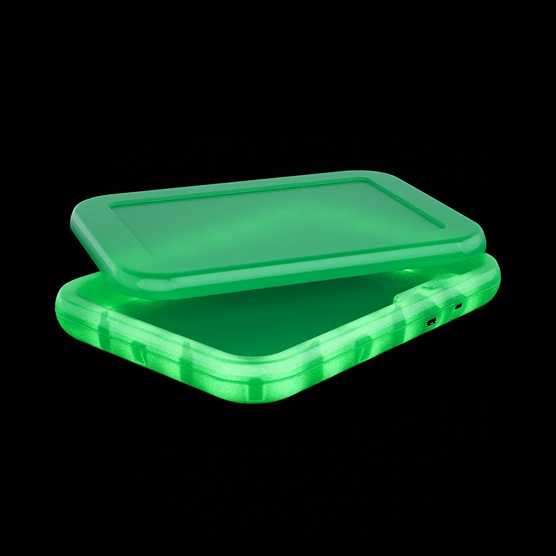 
A Small MOQ Custom Raw Cookies Runtz Weed Led Glow Rolling Tray Smoke Tray Light up Rolling Tray 