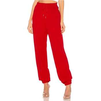 red jogger pants womens