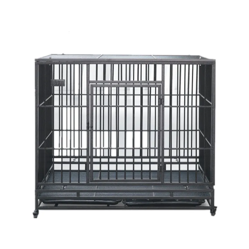 

Wholesale Black Metal Pet cage for Dog kennels Outdoor Folding large Pet Dog Cage carriers