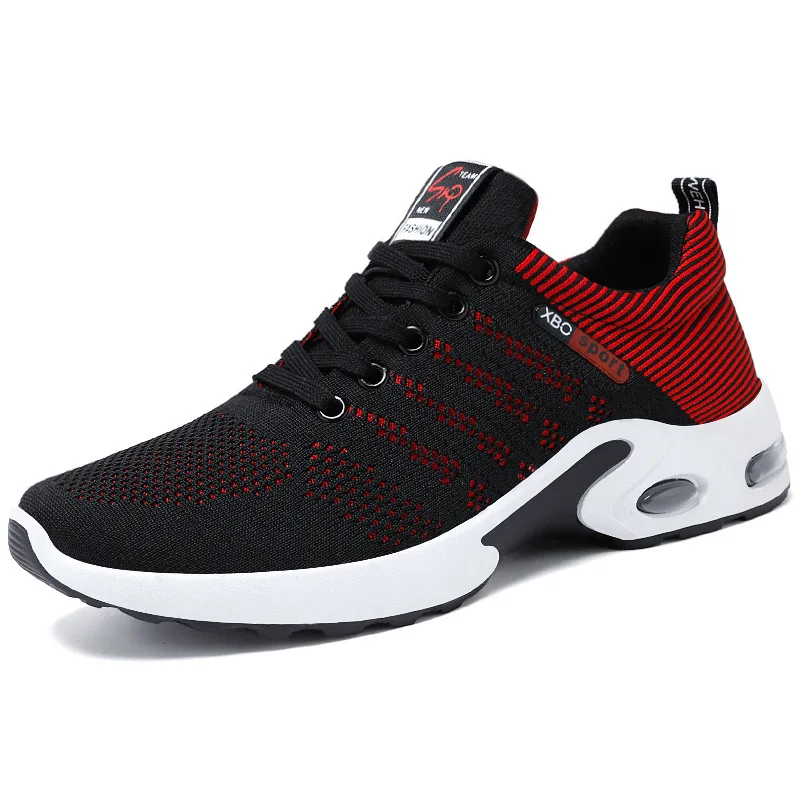

Spring autumn new breathable anti-skid lacing running sports men's shoes, 3 colors
