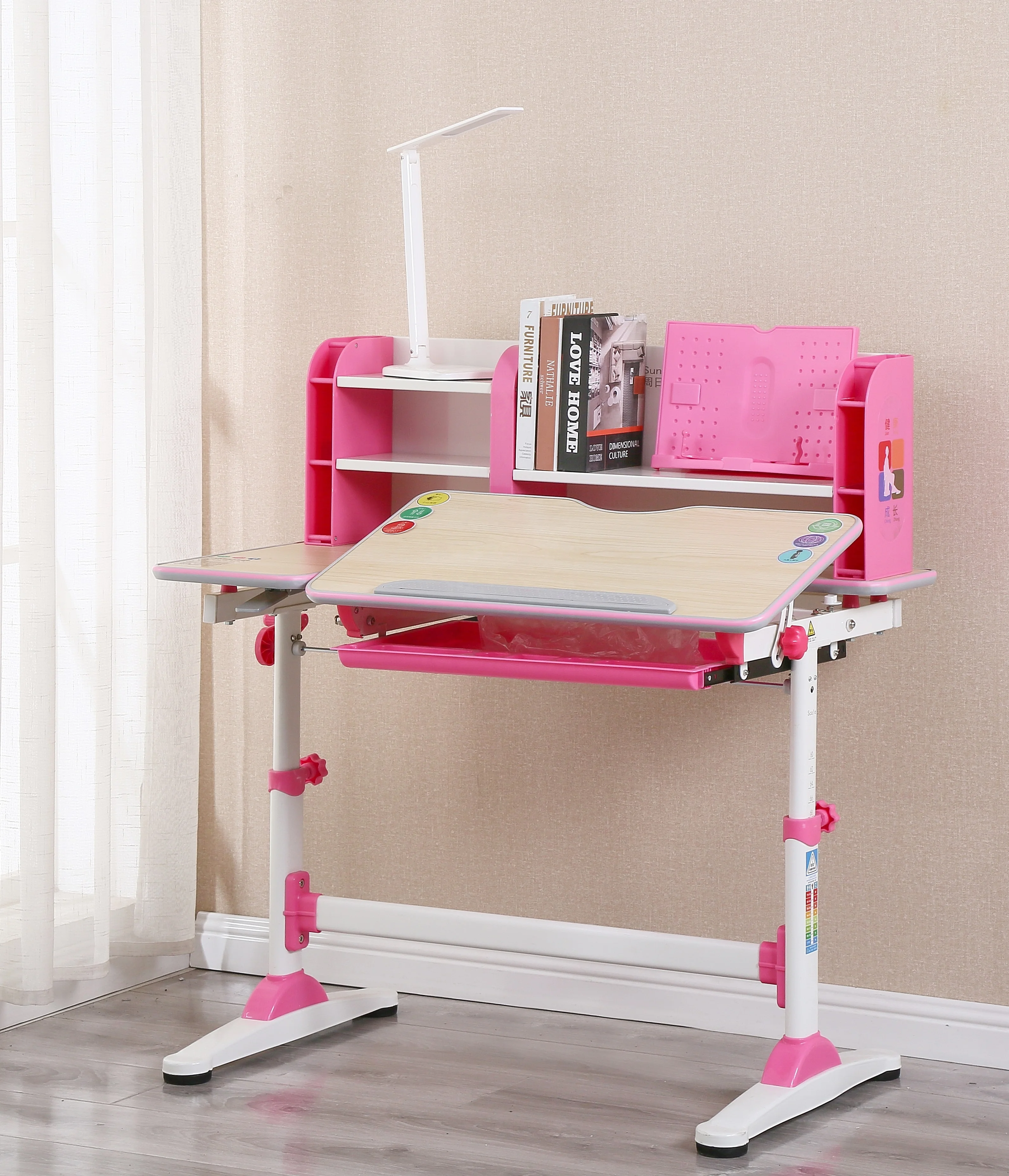 
DIY bookshelf Children ergonomic study table for home use 