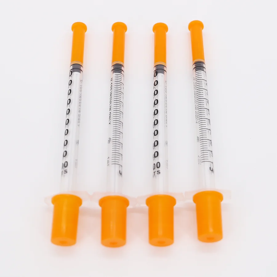 
Disposable Orange Cap Insulin Syringe With Needle 