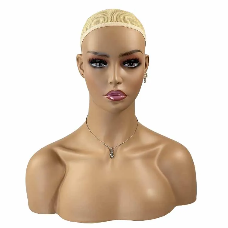 

European and American wig jewelry display PVC female realistic mannequin head retails, As picture