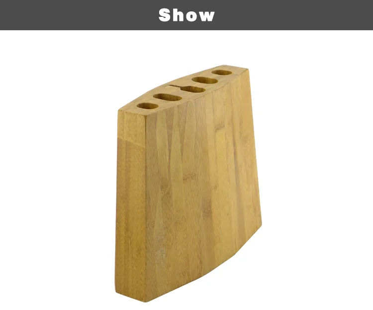 Bamboo Material 5pcs Set Kitchen Knife Block