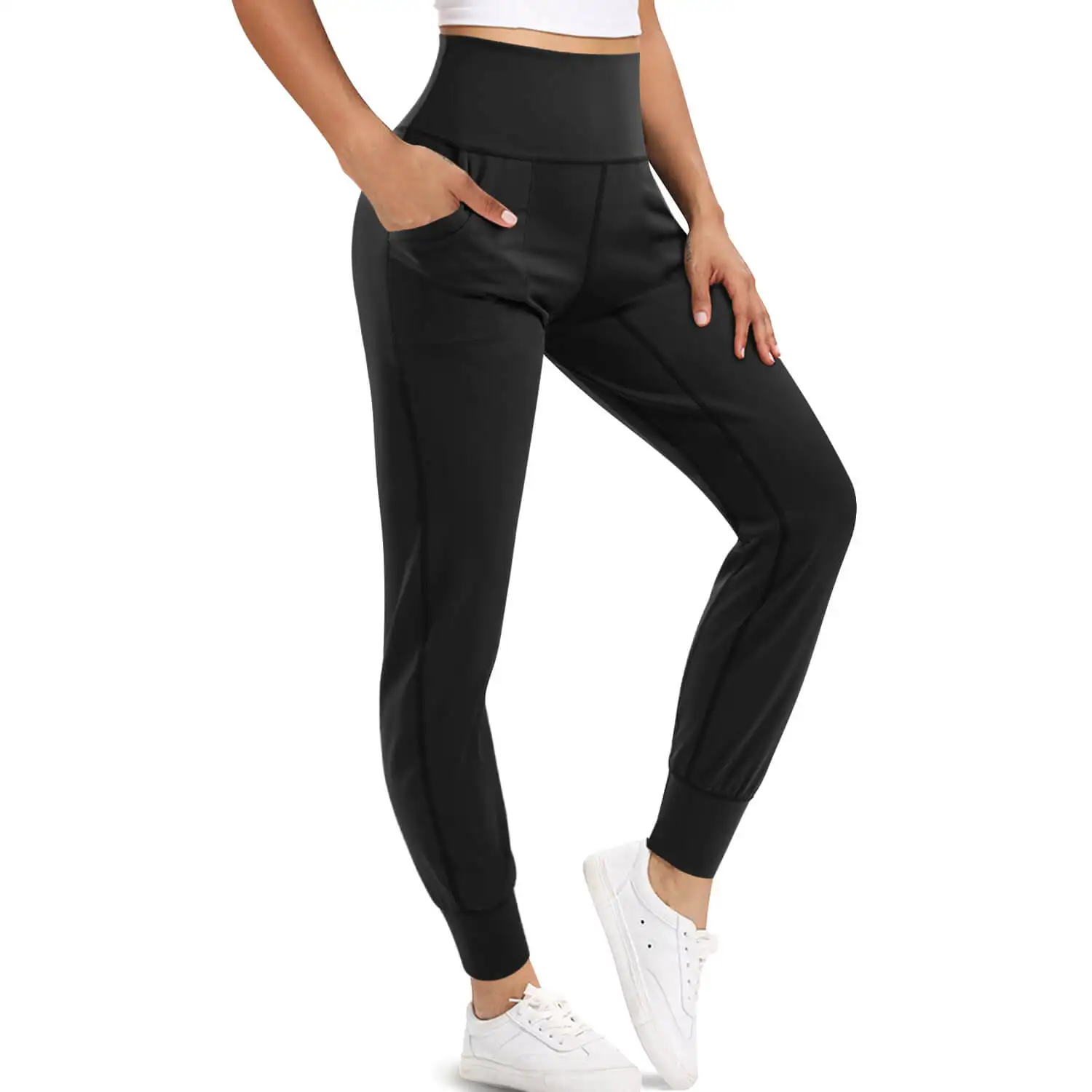 

Fitness Sport Pants Women Legging Loose High Waist Yoga Wear Sports Pants, Blue/white
