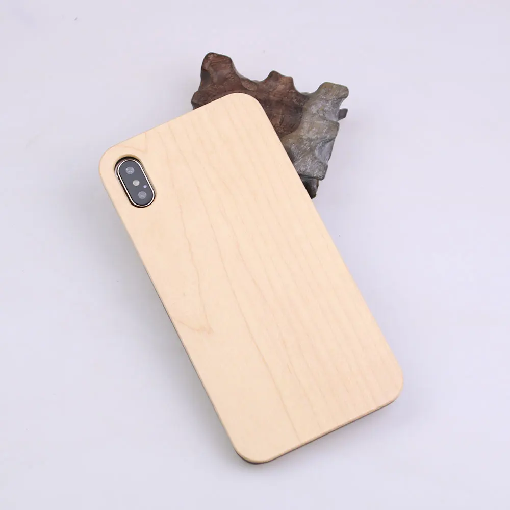 

eco friendly wood cover case for iphone 8 plus mobile phone shell factory sales wood carved mobile phone case, Red, yellow, white,black