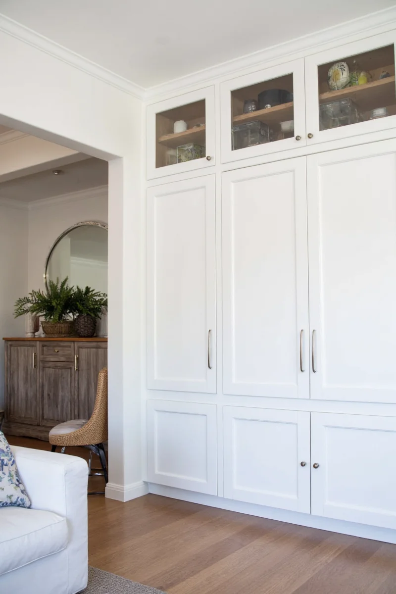 West Elm modular built-in cabinets