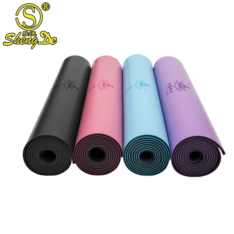 

China Shengde Custom Black Natural Rubber PU Yoga Mat, Customized