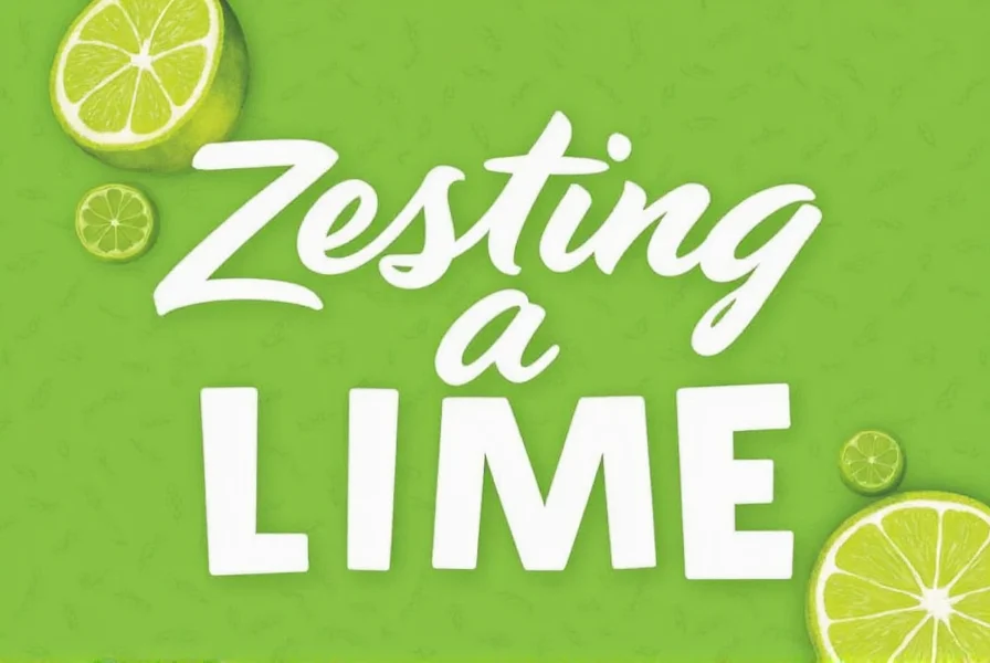 Zested lime on a plate