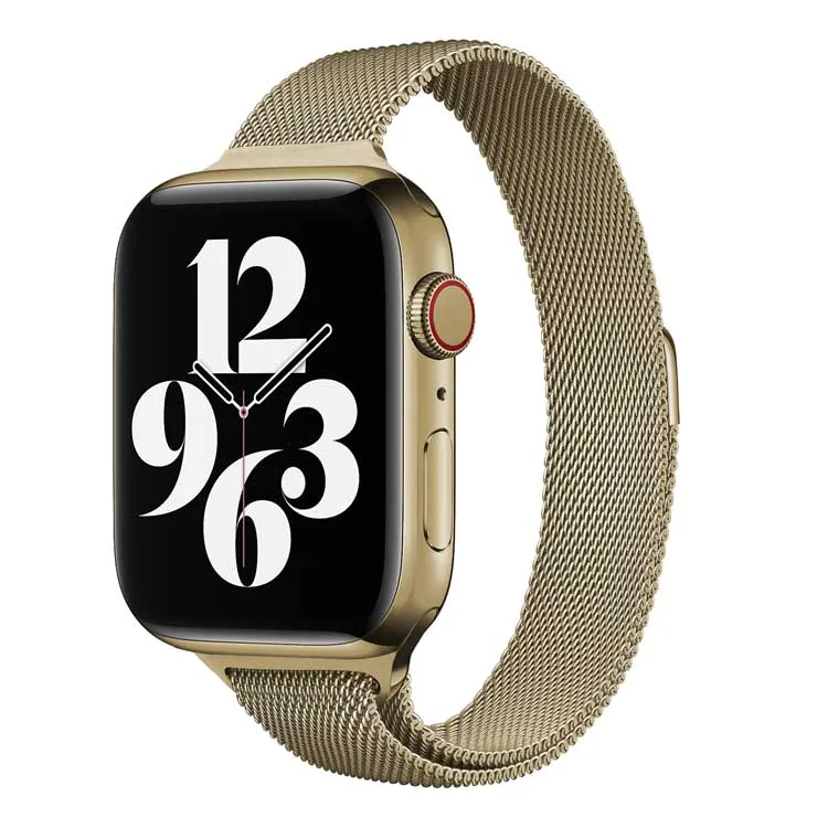 

Custom classic replacement t500 gold milanese loop watch band strap for Apple series 6, Optional