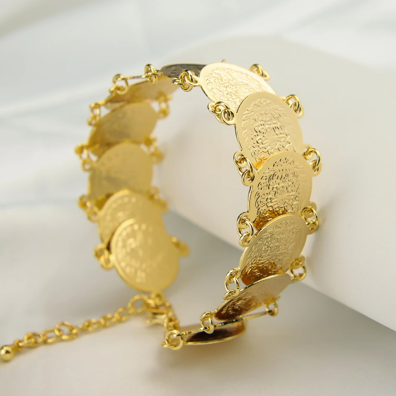 Factory Price Women Coins Thick Gold Bracelet Women's Bracelets Multilayer Jewelry