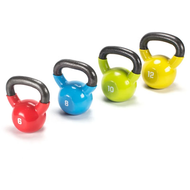 

Wholesale High Quality Coated Women Custom Logo Color Training Exercise Fitness Equipment Cast Iron Kettlebell, Red,blue,green,yellow,purple,customized