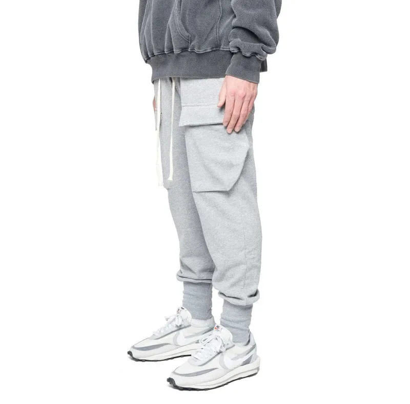 

Hot Sell 2021 Fashion Jogger Black Gray Men Big Pocket Basketball Sweatpants Ankle Banded Pants Sports Sweatpants, Picture