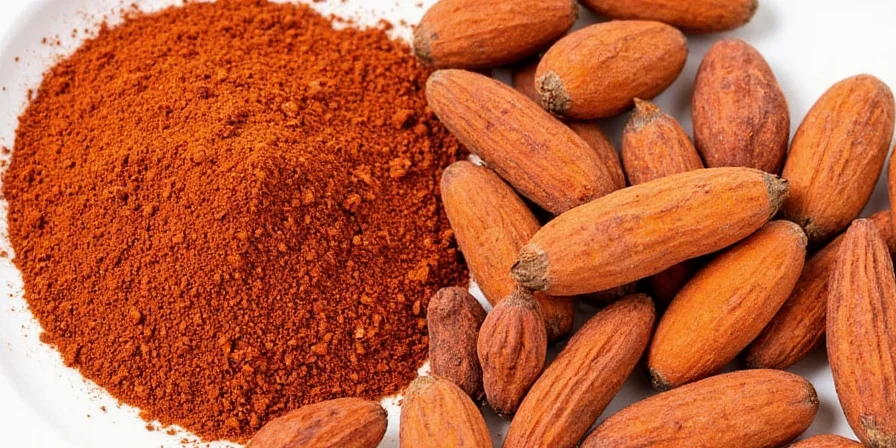 Rice colored with achiote