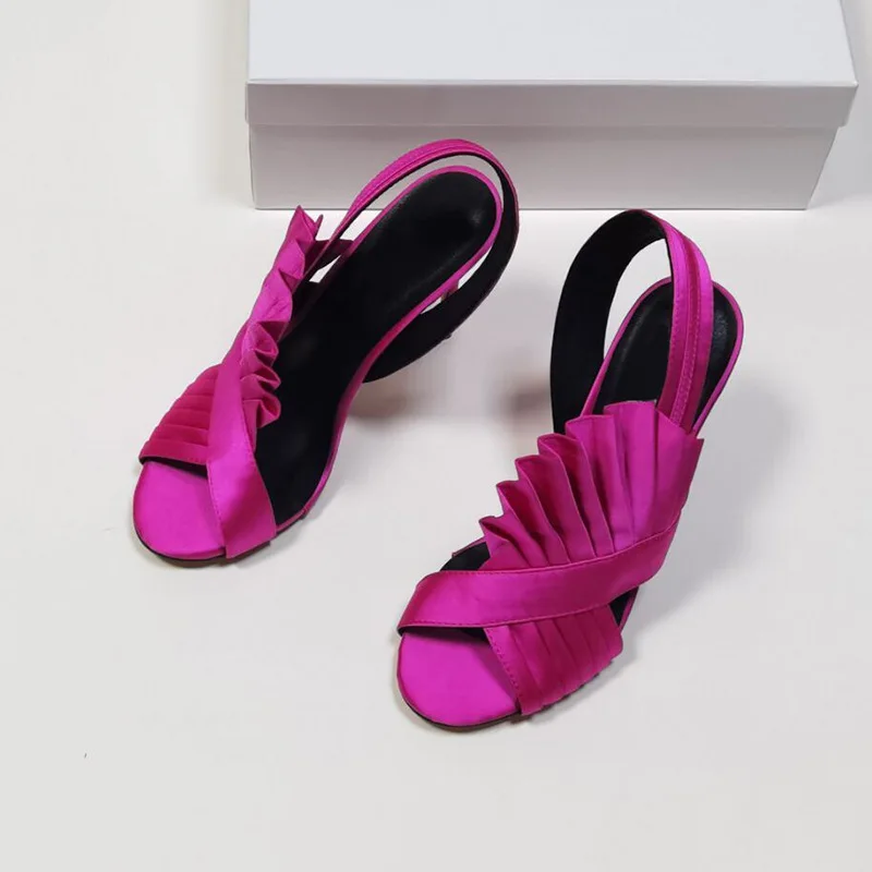 

2021 Latest New Arrivals Fashion Women High Heels Fancy Luxury Ladies Open Toe Dress Shoes Girl's Large Size for Wedding Sandals