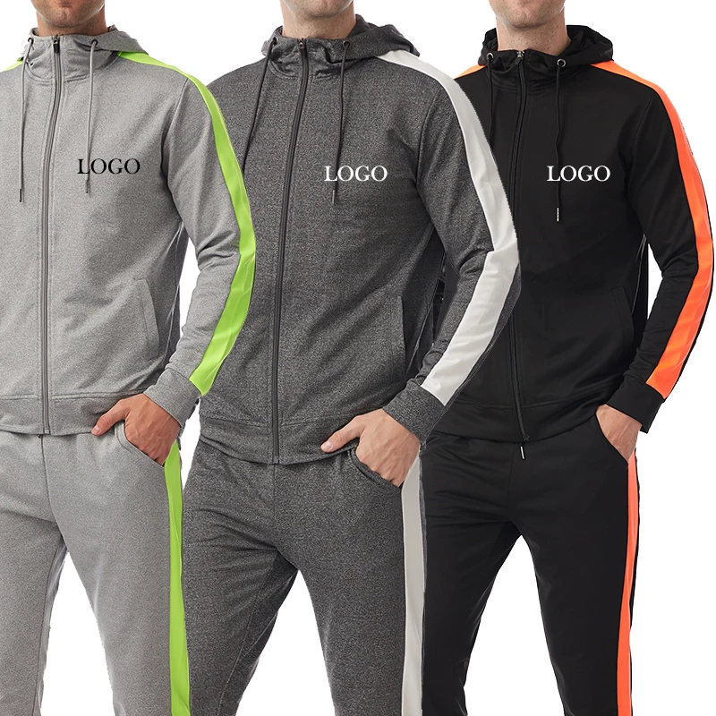 

Wholesale Workout Active Sportswear Suit Training Fitted Sports Jogging Wear Men Sets Two Piece Tracksuit For Men