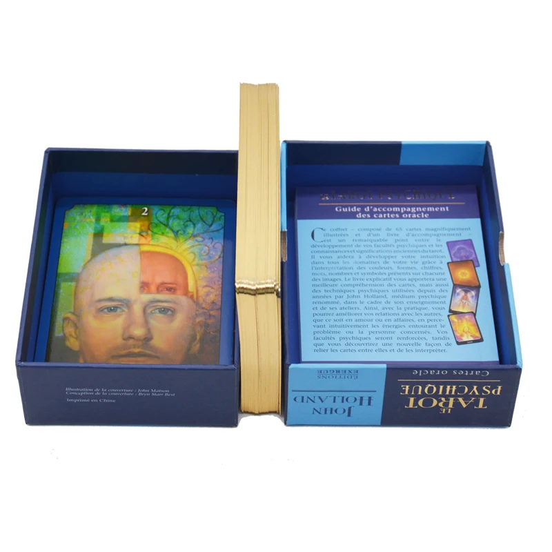 

customized uv varnish double sided tarot cards with gold edges, Cmyk