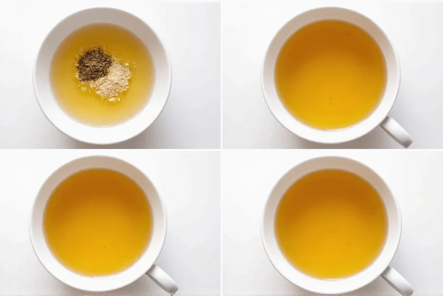 Step-by-step preparation of homemade ginger tea for sore throat relief