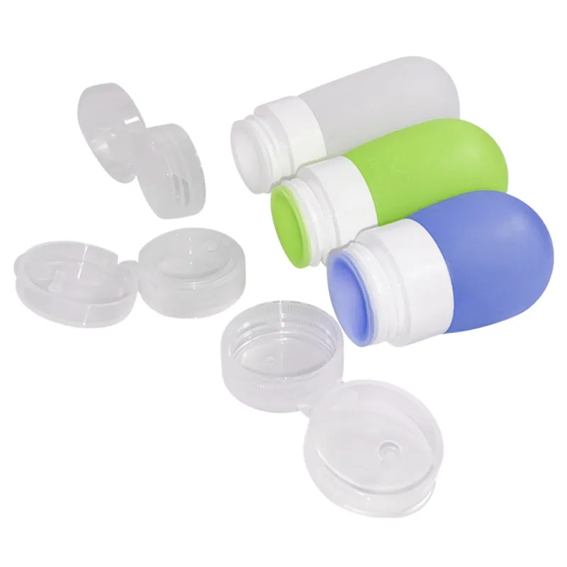 

Leak Proof Silicone Travel Bottle Kits Cute Design Travel Bottle Set for Liquids, Custom color