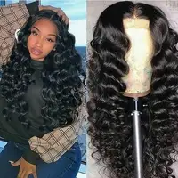 

13*6 Lace Front Human Hair Wigs Brazilian Loose Deep Wave Wig Pre Plucked Natural Hairline 150% Density Remy Hair Wigs
