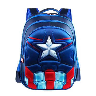 

New Fashionable Nylon Fabrics Popular Cartoon Captain America Pattern Waterproof Large Capacity Backpack Boys