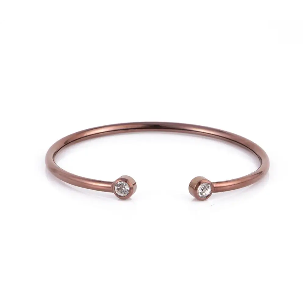 

Elegant Simple Design Women Open Stainless Steel Cuff Bangle Bracelet, Coffee/rose gold/gold/silver