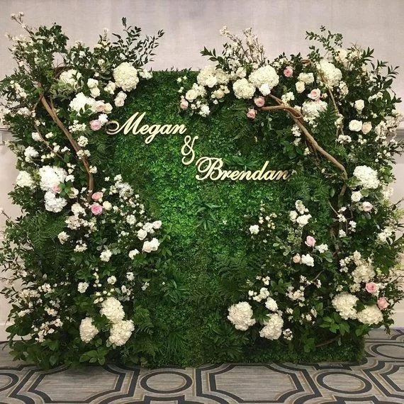 

C2159 Hot Sale Photography 3D Party Decoration Ivy Simulation Greenery Artificial Indoor Plant Wall Plastic Compound Grass Panel, Green