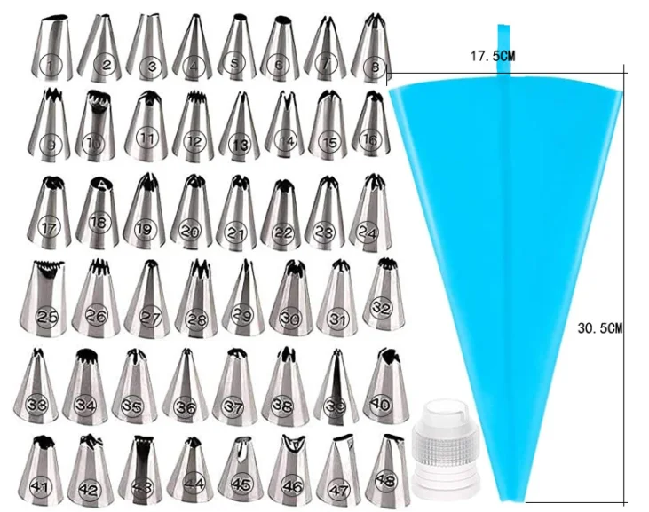 

Cake Decoration Accessories tools kit with Numbered Icing Tips and Pastry Bags