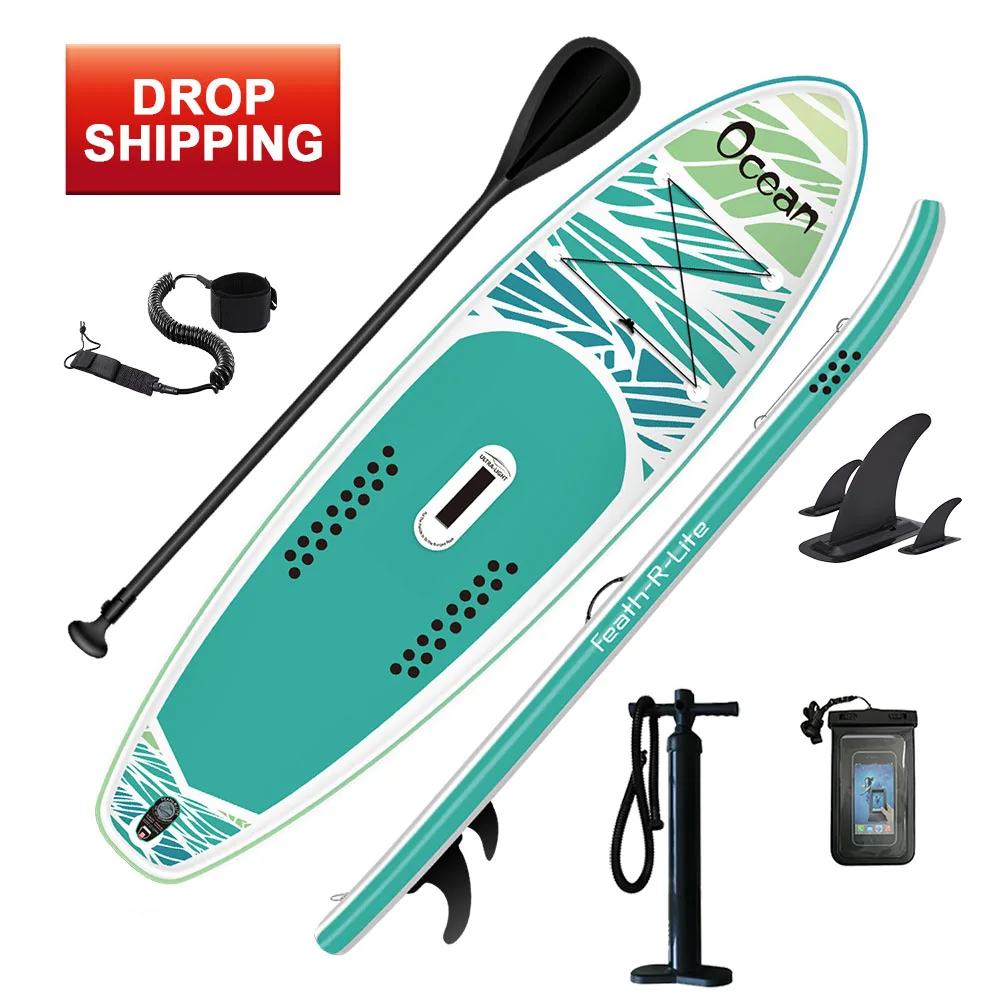 

FUNWATER drop shipping sup paddle board stand up paddle board price paddleboard inflatable stand kiteboard, Blue