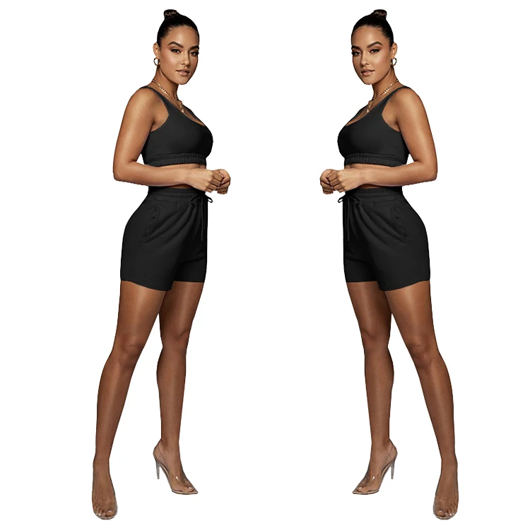 

manfacturer clothing women short pants two piece 2 piece set women
