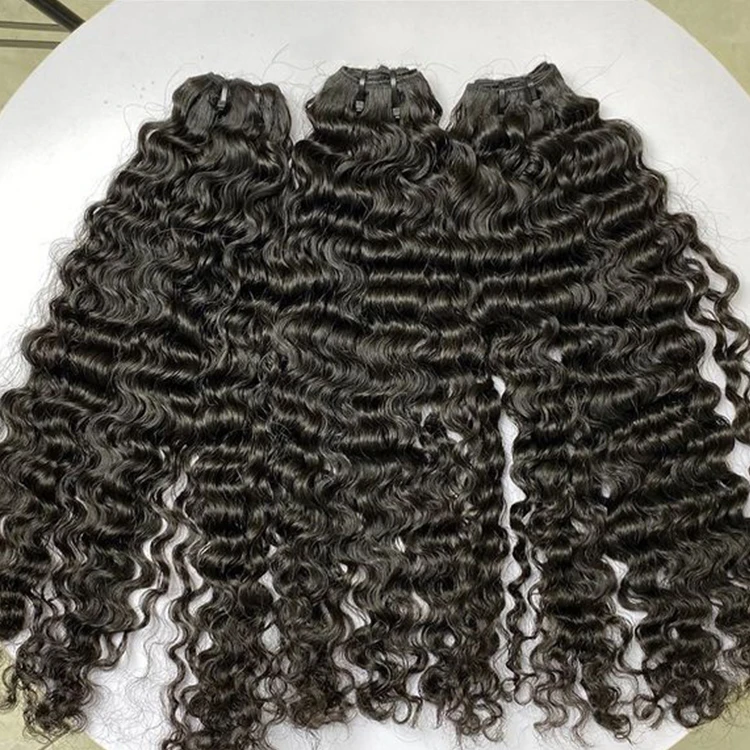 Drop Shipping Burmese Raw Human Double Drawn Curly Raw Indian Unprocessed Burmese Hair Bundles