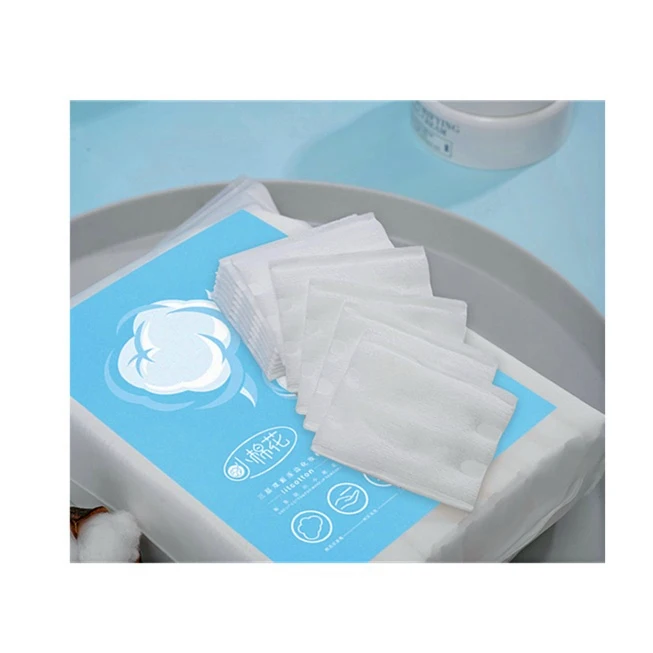 

natural personal care soft square cosmetic nail cotton pads, White