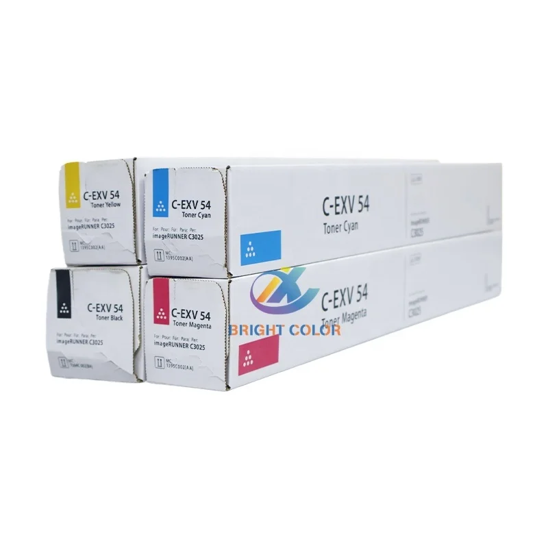 Hot Sale Wholesale C EXV54 for Canon IR ADV C3025 3125 3226 Compatible CMYK Toner Cartridge Photocopier Machine Supplies